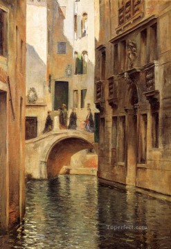 Venecia clásica Painting - Las mujeres del canal veneciano Julius LeBlanc Stewart Venecia